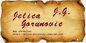 Jelica Gorunović vizit kartica